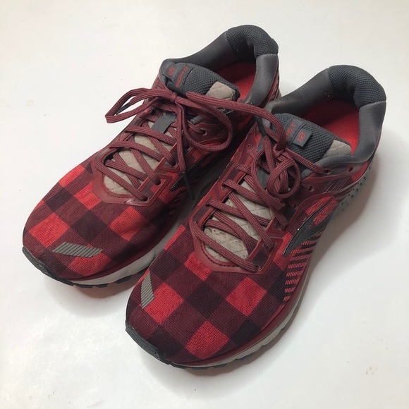 buffalo plaid brooks running shoes